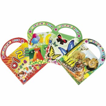 Petits Cahiers de Coloriage avec Autocollants Mix (12 pi&egrave;ces)