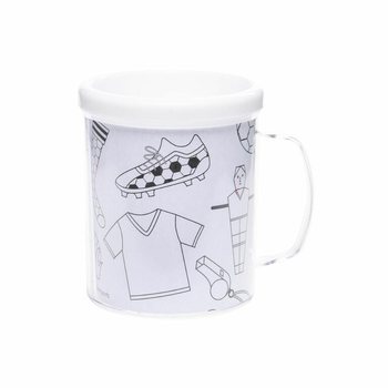 Gobelets Footballeurs &agrave; Colorier Soi-M&ecirc;me (lot de 2)