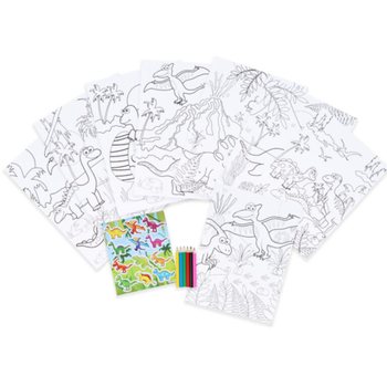 GRAND KIT DE COLORIAGE - MOD&Egrave;LE : DINOSAURE - Dim 22x30x1 CM (12 pcs)