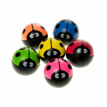 Balle Rebondissante Coccinelle &Oslash; 3,6 cm - Pr&eacute;sentoir (30 pcs)