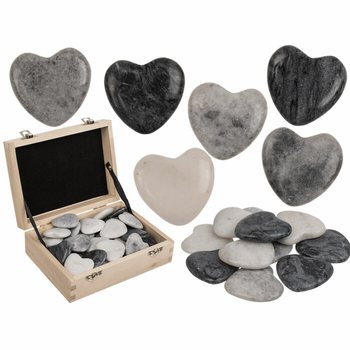 PIERRES NATURELLES CŒUR - WORRY STONES (36 pcs)