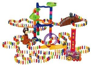 PLAYGO - Coffret de Jeu Domino Deluxe avec Train - 500 Pièces