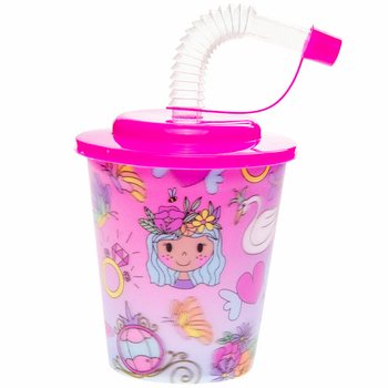 Gobelet Princesse pour Boissons et Glaces avec Paille (12 pièces)