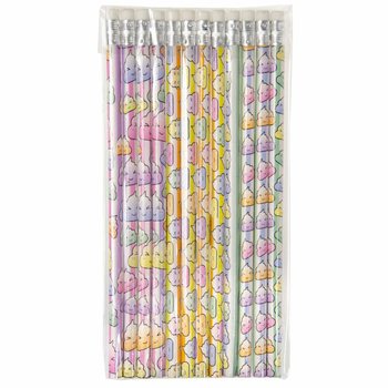 Crayons 'Caca' N&eacute;on avec Gomme (12 pi&egrave;ces)