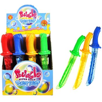 Épée à bulles de savon en présentoir 27 cm (24 pcs)