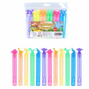 Bulles de Savon Dinosaures Colorées en Tubes (Pack de 12)