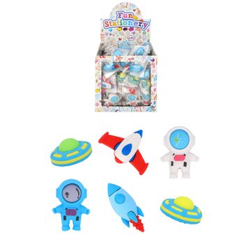 Gommes Espace / Astronomie en Présentoir (84 pcs)