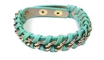Bracelet tressé menthe (1 pc)