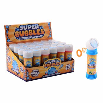 AQUA FUN - BULLES DE SAVON, 60ML AVEC JEU DE PATIENCE EN PR&Eacute;SENTOIR (24 pcs)