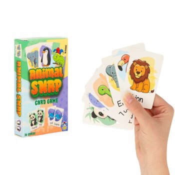 JEU DE CARTES ANIMAL SNAP - JEU D'ANIMAUX AVEC 36 CARTES - EN PR&Eacute;SENTOIR (12 PCS)