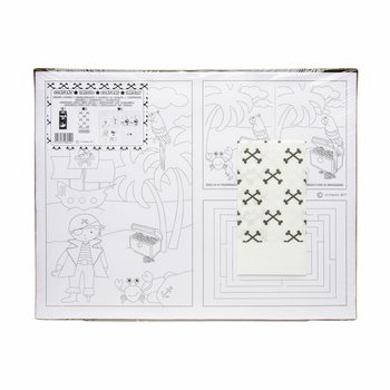 BOX RESTAURATION COMPL&Egrave;TE PIRATE - 48x Sets de Crayons + 100x Coloriages + 100x Serviettes (248 pcs)