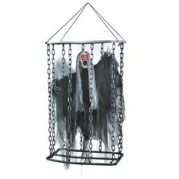 GRANDE CRÉATURE SUSPENDUE AVEC LUMIÈRE, SON ET MOUVEMENT EN CAGE 52 CM
