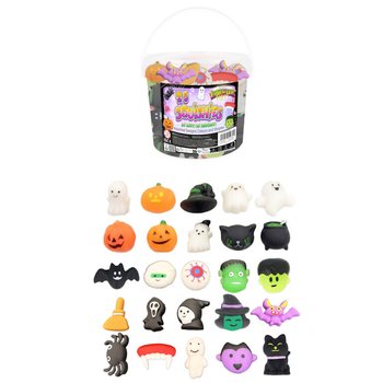 MIX FIGURINES SQUISHY HALLOWEEN EN SEAU (25 pcs)