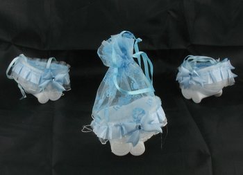 POUSSETTE DE DÉCORATION - BLEU BÉBÉ (20 pcs)
