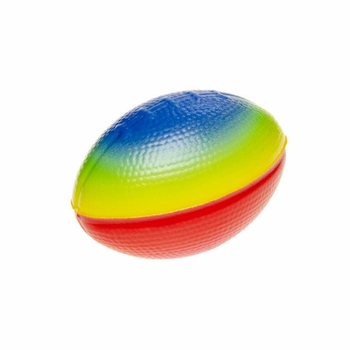 BALLONS DE RUGBY ARC-EN-CIEL EN PR&Eacute;SENTOIR (24 pcs)