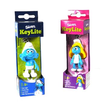 PORTE-CLÉS TORCHE LES SCHTROUMPFS EN BOÎTE CADEAU (2 pcs)