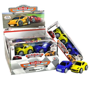 Set de 2 Voitures à Friction en Présentoir (6 pcs)