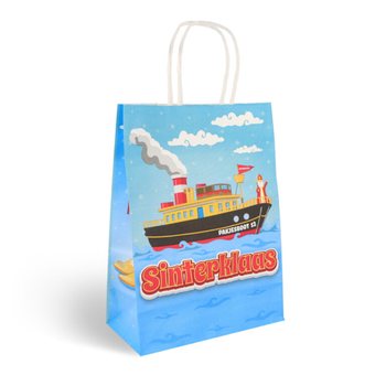 Sacs Cadeaux en Papier Saint-Nicolas - 16x8x22 cm (12 pi&egrave;ces)