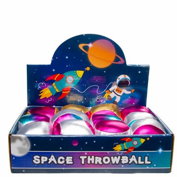 BALLE &Agrave; LANCER EN PELUCHE M&Eacute;TALLIQUE - SPACE (12 Pcs)