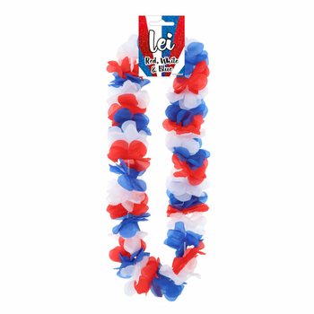Collier Hawaïen - Rouge / Blanc / Bleu (12 pcs.)