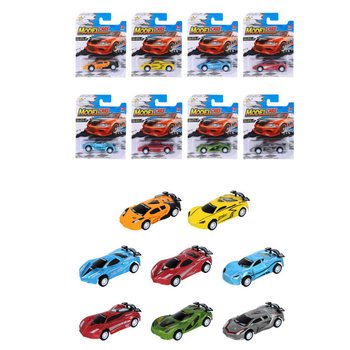 VOITURES DE SPORT &Agrave; R&Eacute;TROFRICTION SUR CARTE - MIX DE COULEURS (12 pcs)