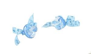 TÉTINE DÉCORATIVE - BLEU BÉBÉ (12 pcs)