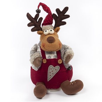 GRAND RENNE DE NO&Euml;L DE LUXE AVEC SON ET MOUVEMENT