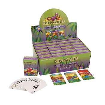 MINI CARTES À JOUER – MODÈLE : DINOSAURE EN PRÉSENTOIR (24 pcs)