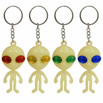 PORTE-CLÉS ALIEN LUMINESCENTS GLOW IN THE DARK (60 pcs)