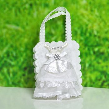 Sachet de Mariage pour Dragées - Modèle Robe de Mariée (12 pcs)
