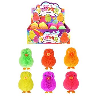 CANARDS PUFFER LUMINEUX EN PRÉSENTOIR (12 pcs)