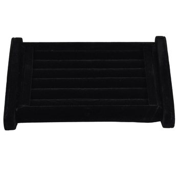 PR&Eacute;SENTOIR &Agrave; BAGUES VELOURS NOIR (1 pc.)