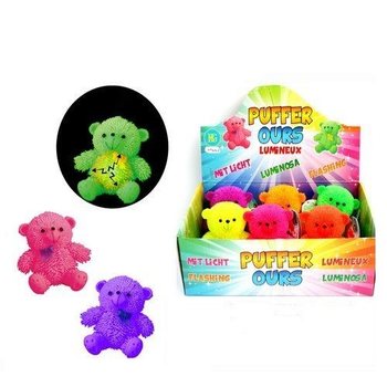 Ours Puffer Lumineux en Présentoir (12 pcs)