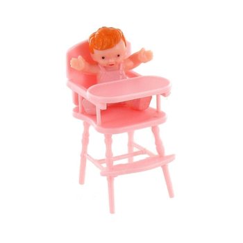 Bébé dans sa Chaise Haute Rose Décoration de Gâteau (10 pcs)
