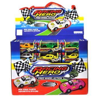 Voiture Miniature Die-Cast en Pr&eacute;sentoir (60 pcs)