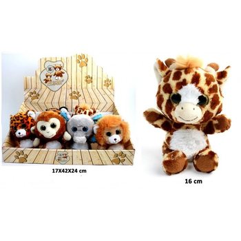 PELUCHES ANIMAUX DU ZOO, MIX 6 DESSINS 16 CM EN PRÉSENTOIR (12 pcs.)