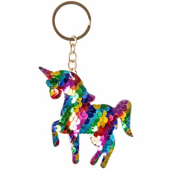 Porte-cl&eacute;s LICORNE &agrave; PAILLETTES (12 pcs.)