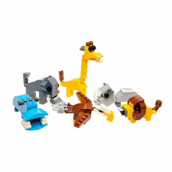 Briques de Construction Brick en &OElig;uf - Mix Animaux de la Jungle (12 pcs)