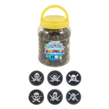 BALLES REBONDISSANTES PIRATE Ø3.3 CM EN POT (72 pcs)