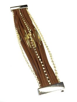Bracelet Style Ibiza Marron/Doré (1 pc)