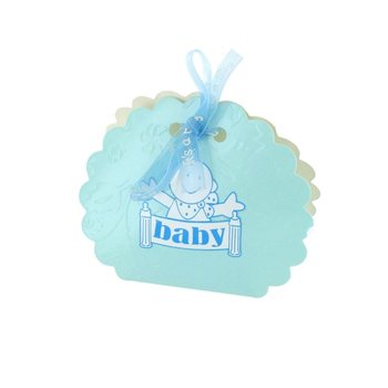 Boîtes cadeaux de naissance pour friandises - Bleu (12 pcs)