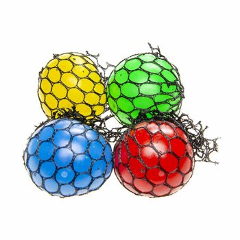 BALLE SQUISHY - Diam&egrave;tre : 5 cm - MIX COULEURS VIVES EN PR&Eacute;SENTOIR (24 pcs)