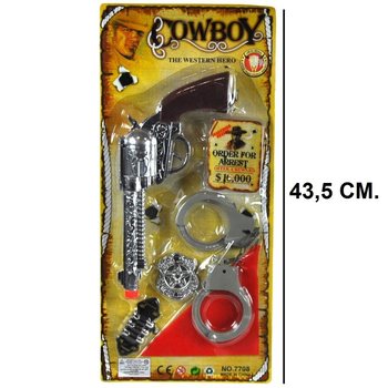 PANOPLIE DE COW-BOY SUR CARTE - MODÈLE 5 (6 pcs)
