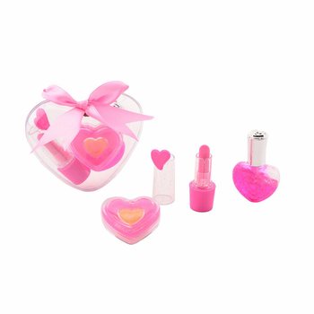 Coffret de maquillage Bella 3 pi&egrave;ces pour enfants en forme de c&oelig;ur sur pr&eacute;sentoir (18 pi&egrave;ces)