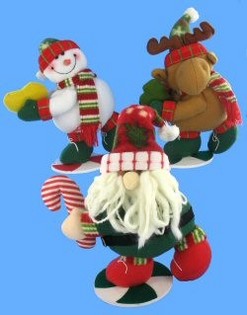 Figurines de No&euml;l de Luxe sur Socle (4 mod&egrave;les)