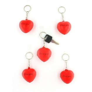 PORTE-CL&Eacute;S EN FORME DE C&OElig;UR (12 pcs)
