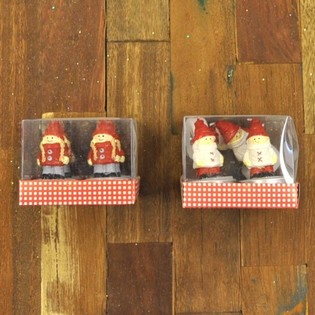 4 BOUGIES CHAUFFE-PLAT FIGURINES DE NO&Euml;L (12 pcs)
