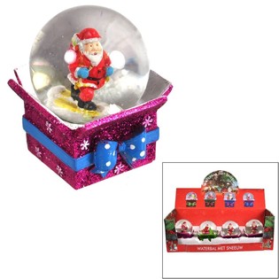 BOULE &Agrave; NEIGE DE NO&Euml;L EN PR&Eacute;SENTOIR (8 pcs)