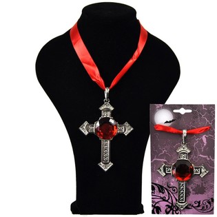 COLLIER - MOD&Egrave;LE : CROIX AVEC RUBIS (9 pcs)