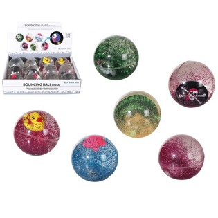 BALLES REBONDISSANTES LUMINEUSES EN PR&Eacute;SENTOIR 5 CM (12 pcs)